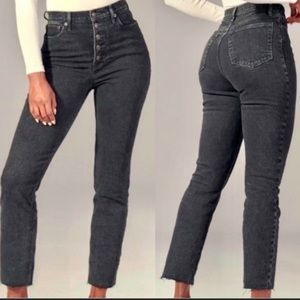 Abercrombie and fitch curve love ultra high rise straight jeans
